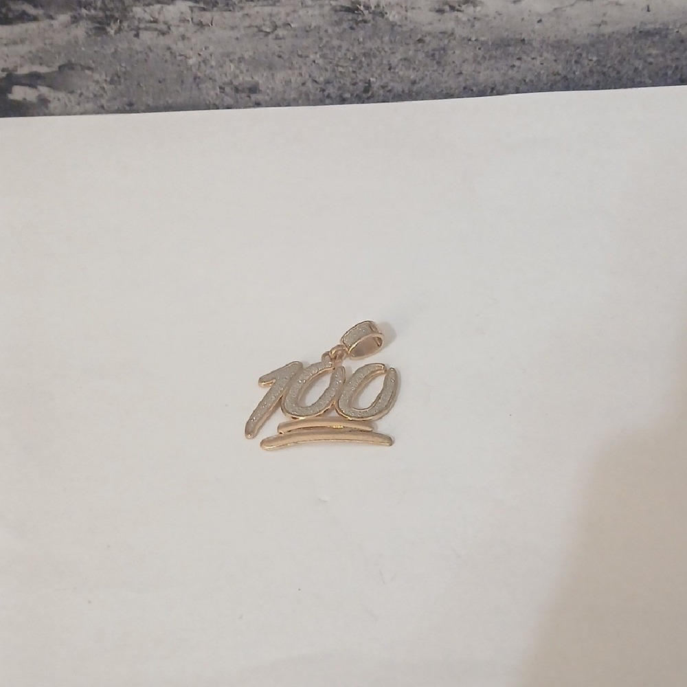 Gold and Silver 100 Emoji Pendant